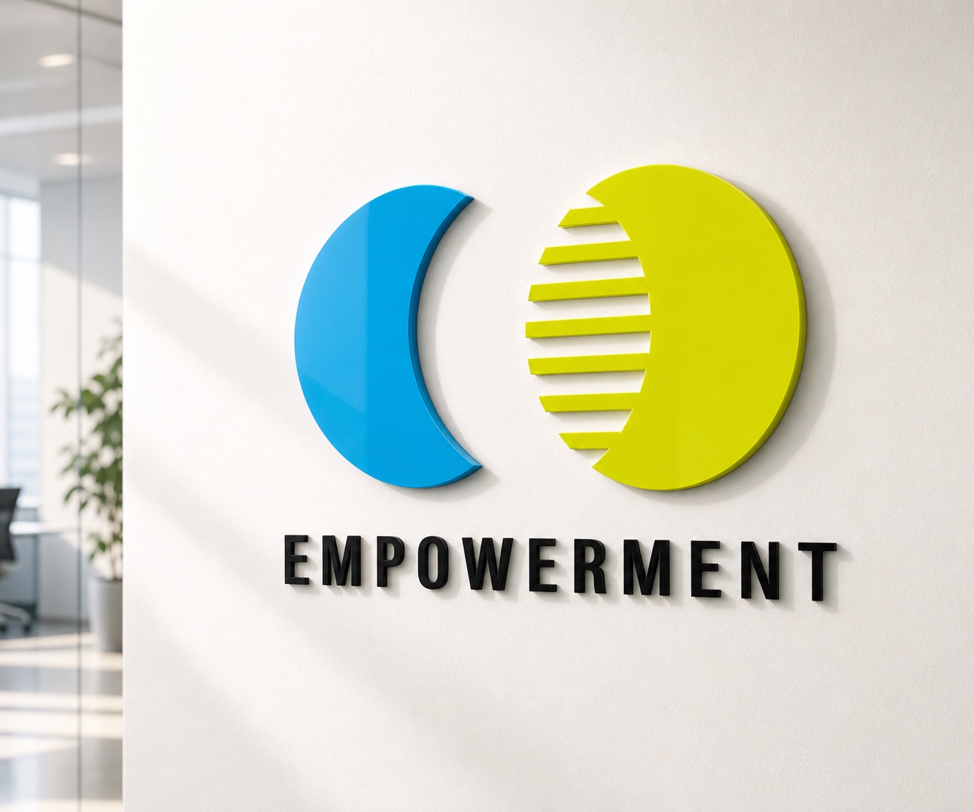 エンパワーメント株式会社ロゴの立体サインイメージ